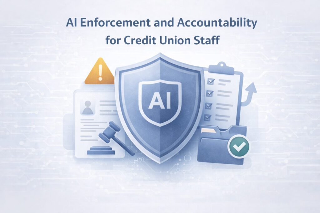 AI governance shield surrounded by policy enforcement icons.