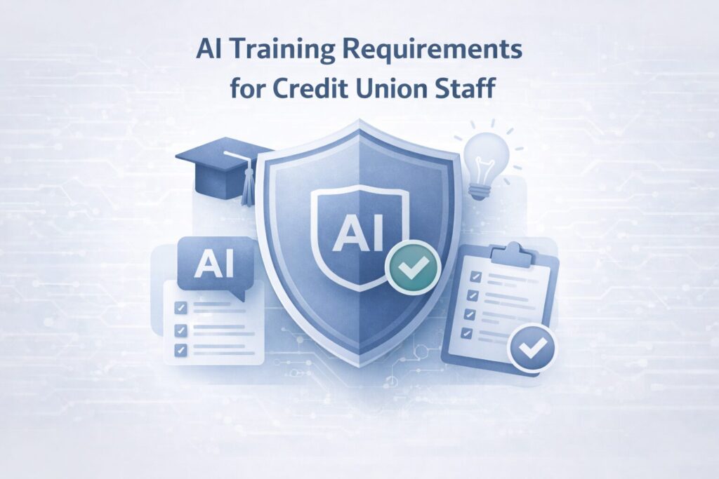 AI shield surrounded by training icons