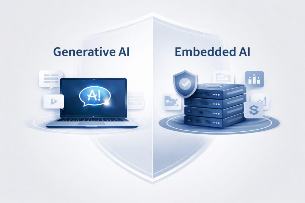 Generative AI on a laptop vs. Embedded AI on servers