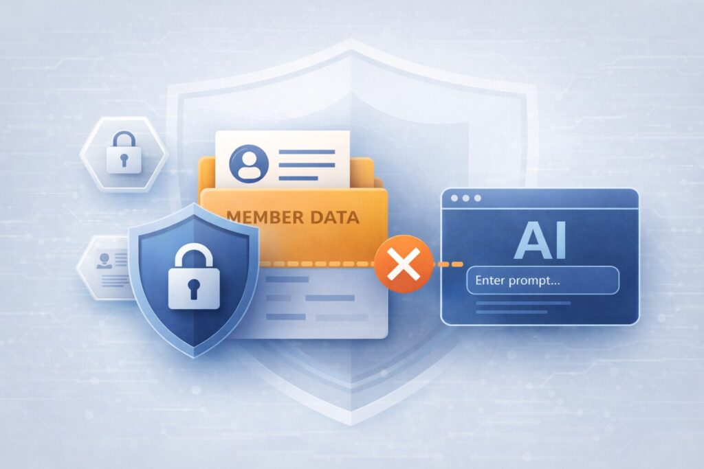 Member data blocked from a generative AI prompt.